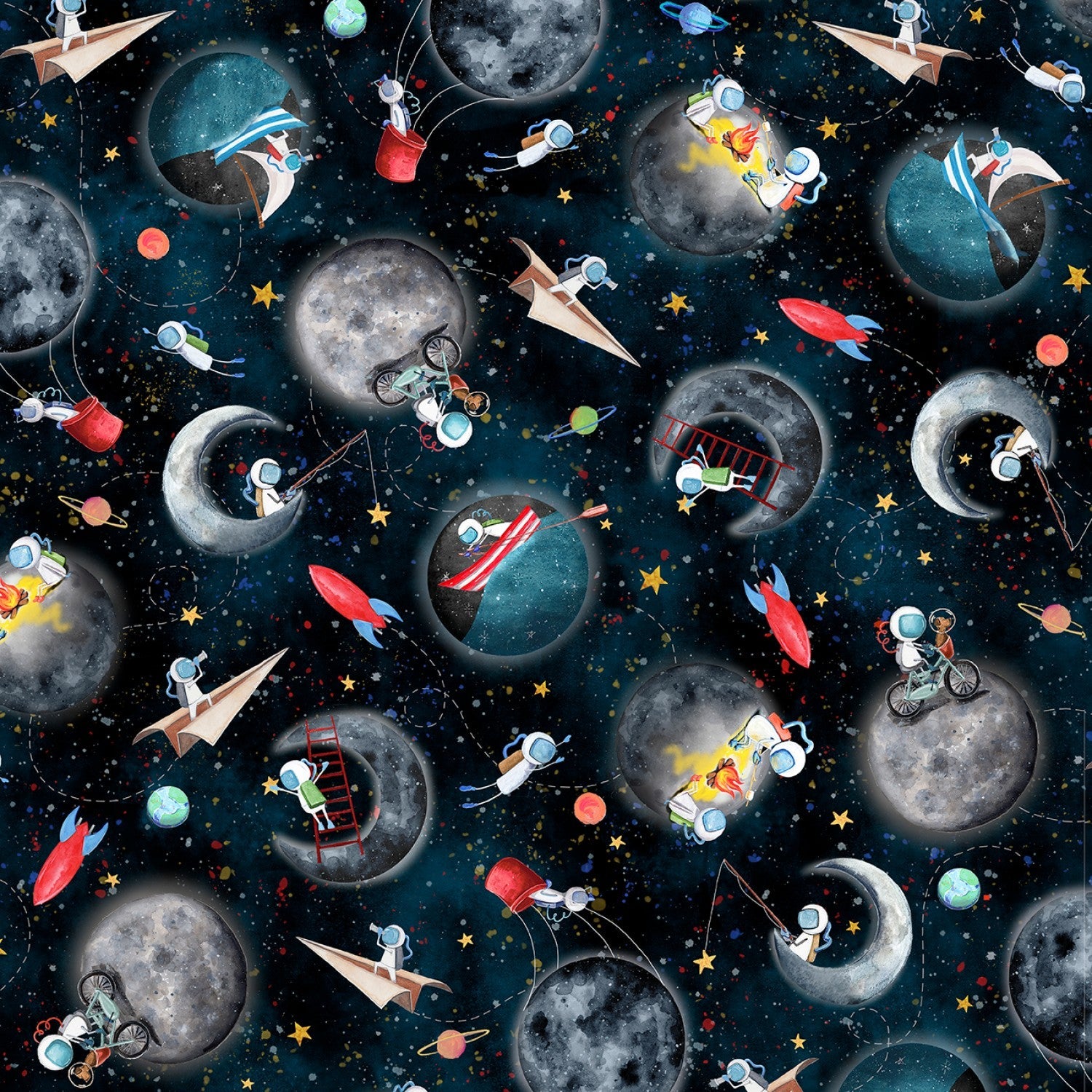 To the Moon | Rachel Nieman for P&B Textiles