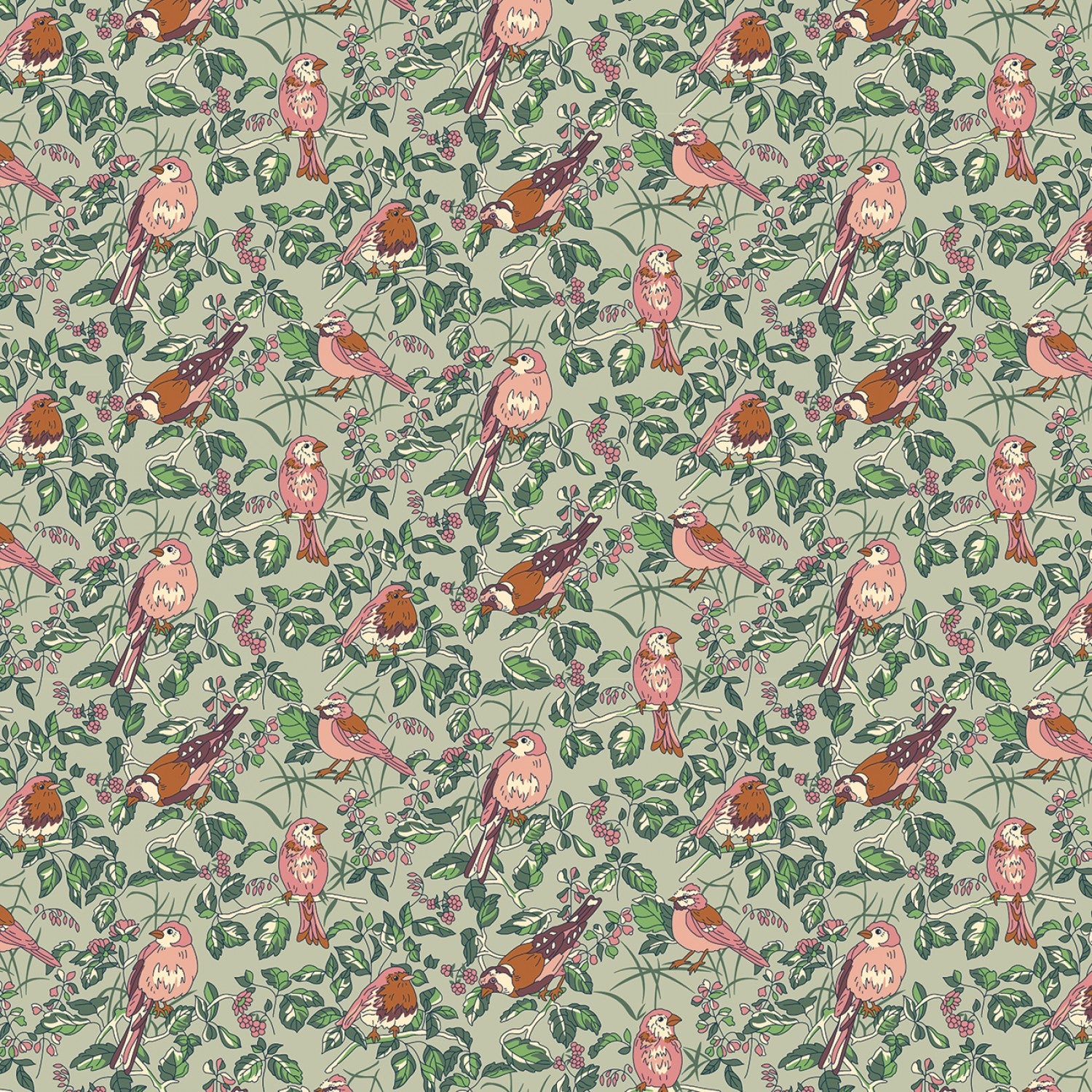 Woodland Walk - Autumn Berries Hedgerow Chorus C by Liberty Fabrics