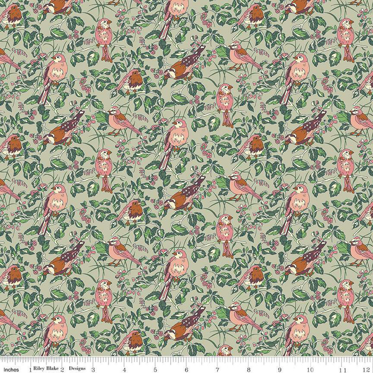 Woodland Walk - Autumn Berries Hedgerow Chorus C by Liberty Fabrics