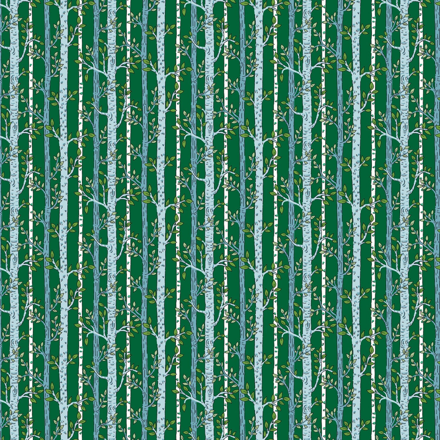 Woodland Walk - Hillside Adventure Into the Woods B by Liberty Fabrics