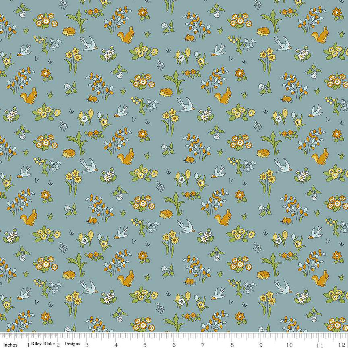 Woodland Walk - Misty Morning Forest Friends A by Liberty Fabrics