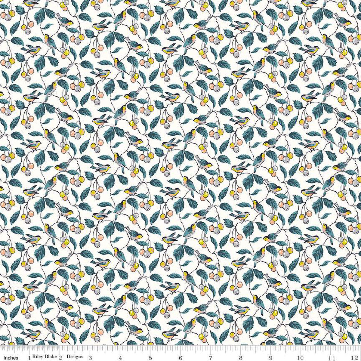 Woodland Walk - Misty Morning Birdsong A by Liberty Fabrics