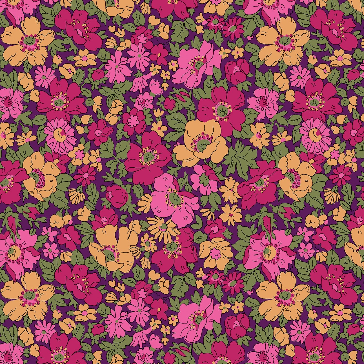 Cosmos Park A2  | 107" Quilt Backing Fabric by Liberty Fabrics for Riley Blake | 0166W68200A