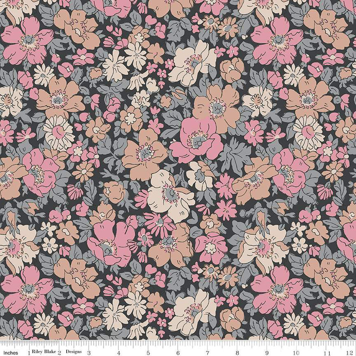 Cosmos Park B  | 107" Quilt Backing Fabric by Liberty Fabrics for Riley Blake | 0166W68200B