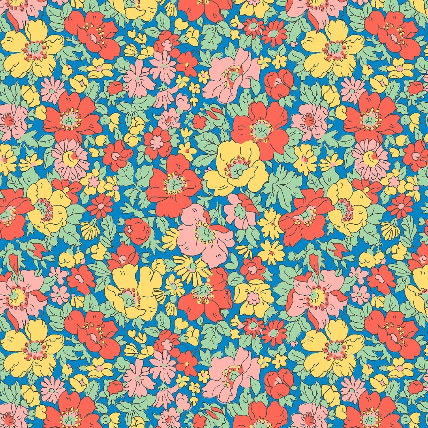 Cosmos Park C  | 107" Quilt Backing Fabric by Liberty Fabrics for Riley Blake | 0166W68200C