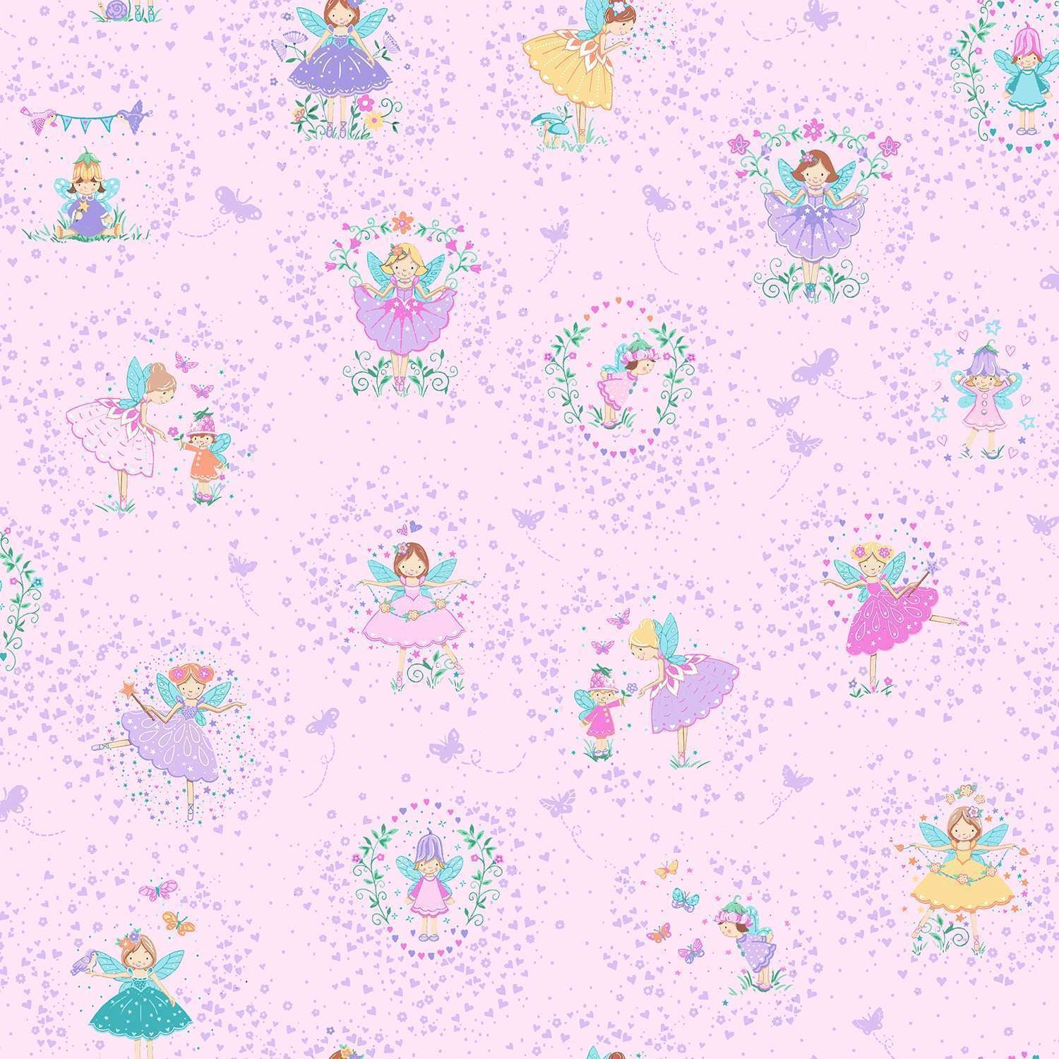 Fairy Dust | Pink Friends by Makower UK for Andover Fabrics | MU-054-P