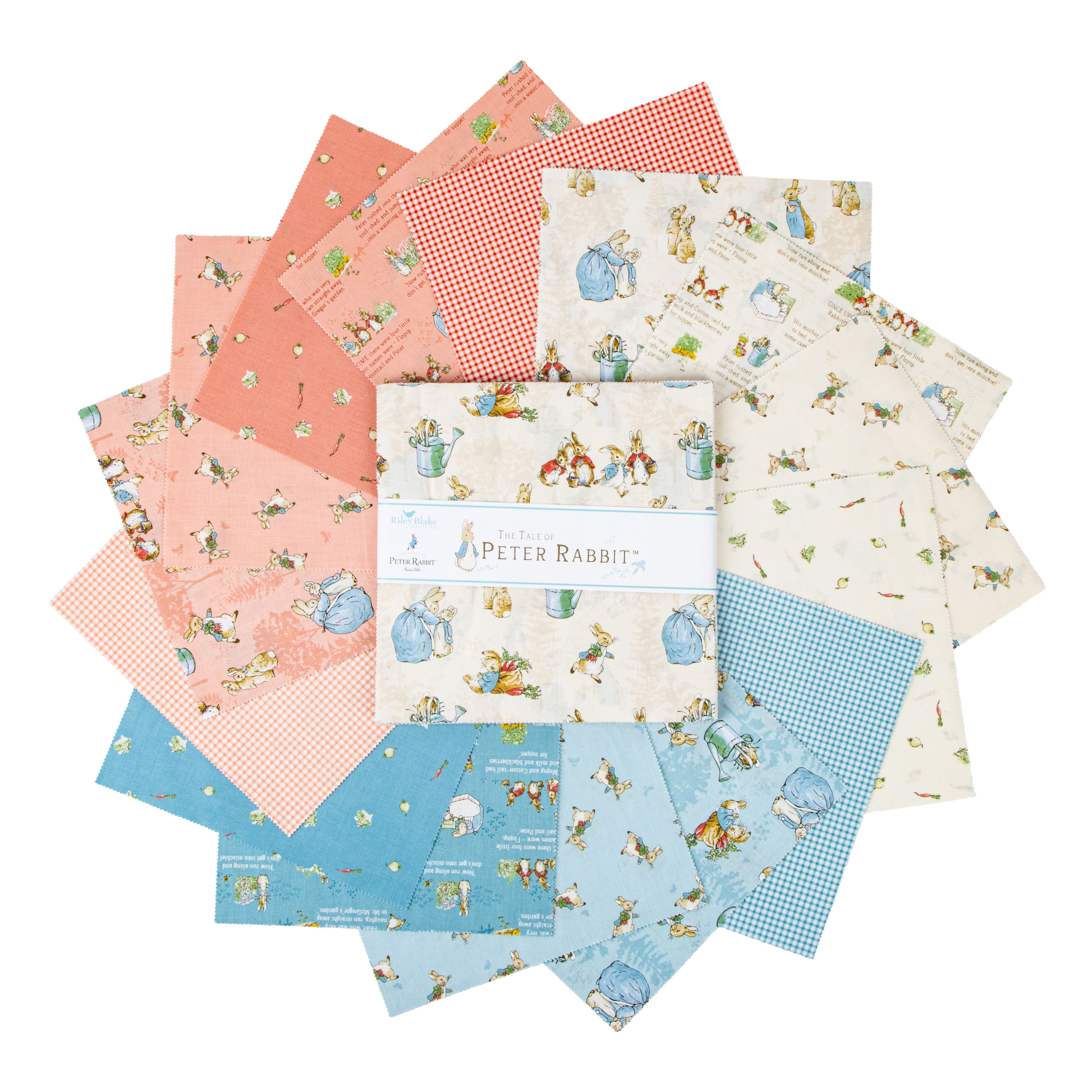 The Tale of Peter Rabbit | 10" Square Pack by Beatrix Potter for Riley Blake | 42 pcs