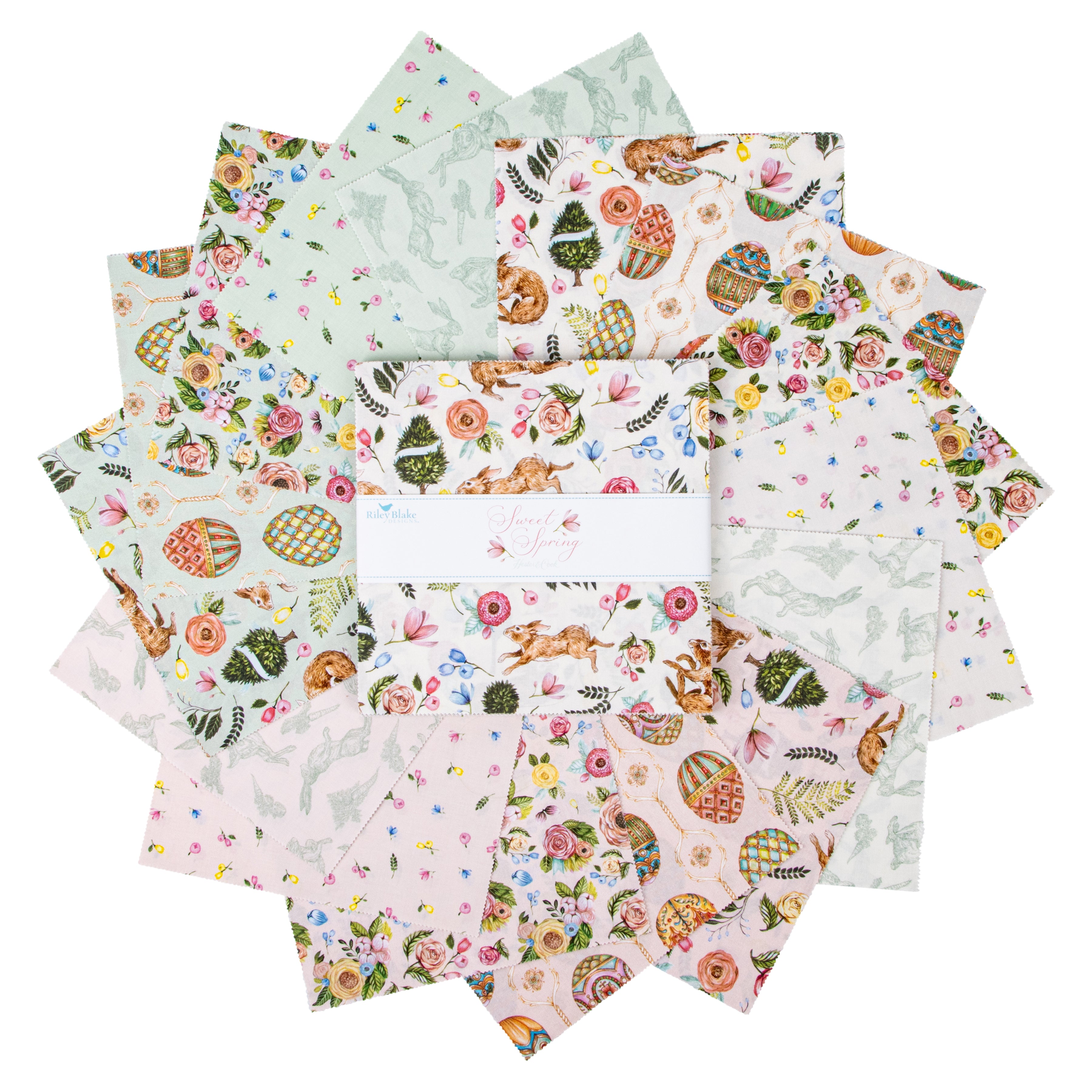 Sweet Spring | 10" Square Pack by Hester & Cook for Riley Blake | 42 pcs