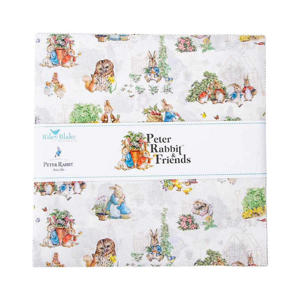 Peter Rabbit & Friends | 10" Square Pack by Beatrix Potter for Riley Blake | 42 pcs