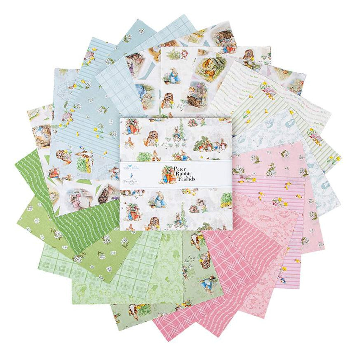 Peter Rabbit & Friends | 10" Square Pack by Beatrix Potter for Riley Blake | 42 pcs