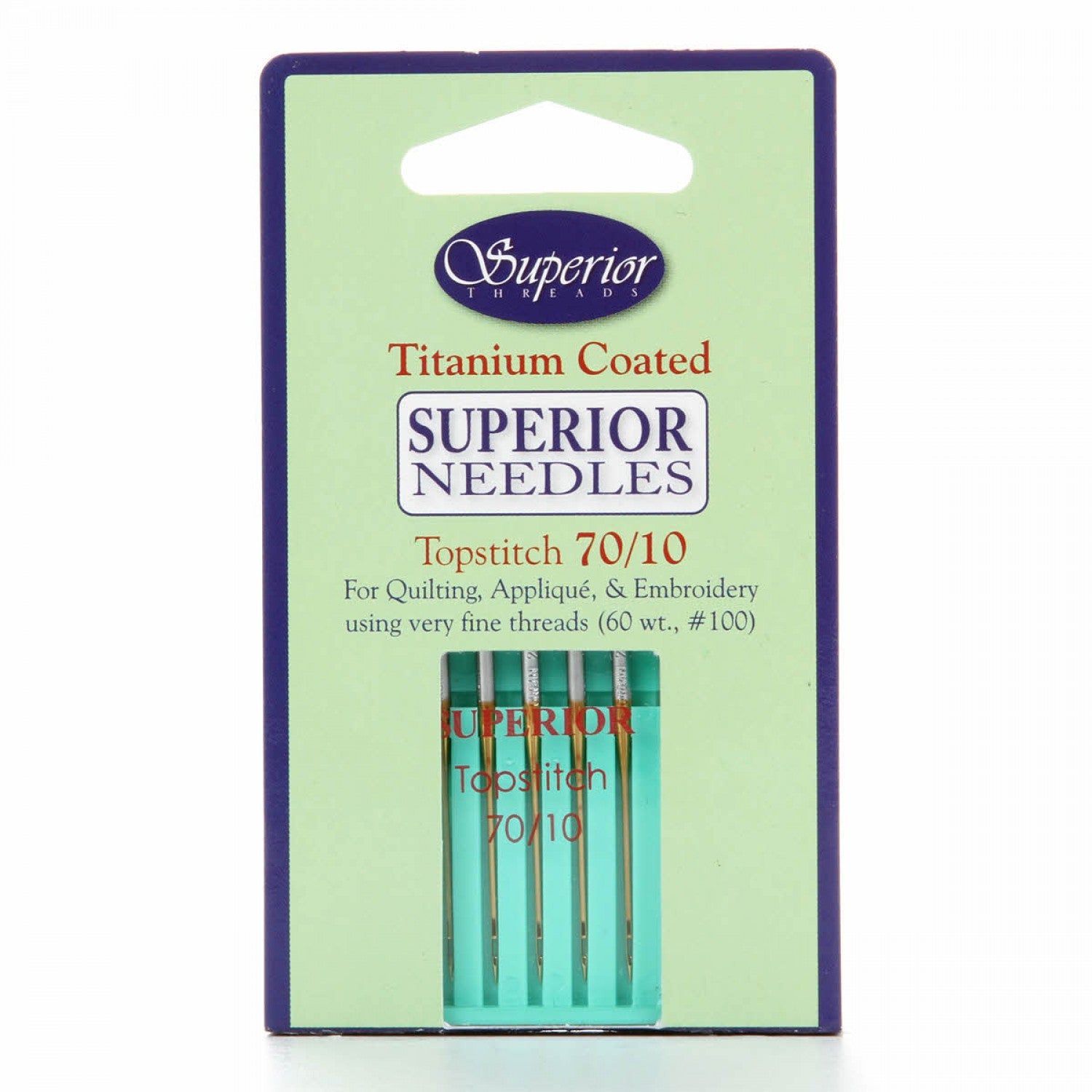 Superior Topstitch Titanium Coated Machine Needles | Size 70/10 | 5pk