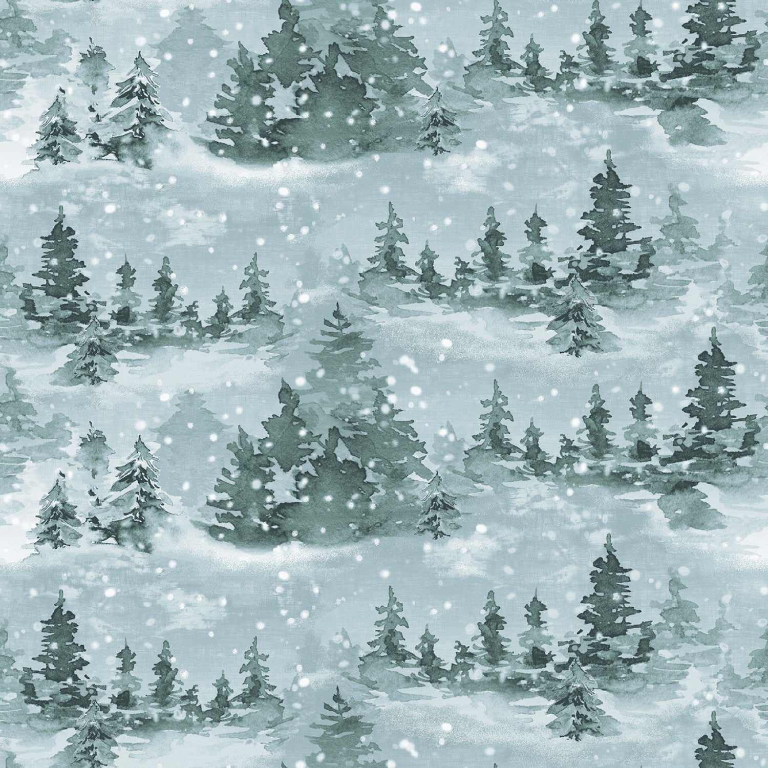 Magical Menagerie | Blue Winter Woodland by Grace Violet Designs for Henry Glass | 1363-71