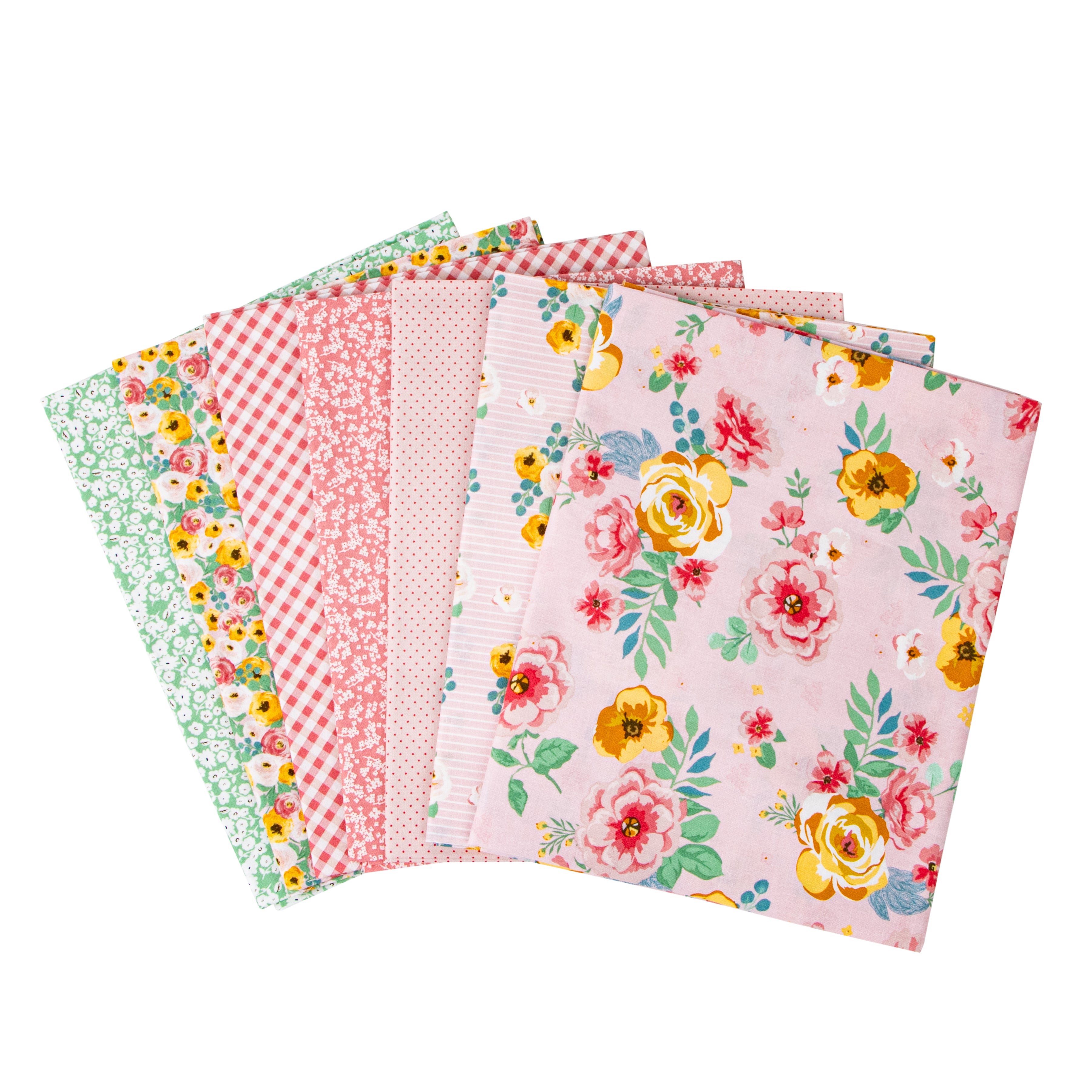 Spring Gardens | 1-Yard Bundle Pink by My Mind's Eye for Riley Blake | 7 pcs