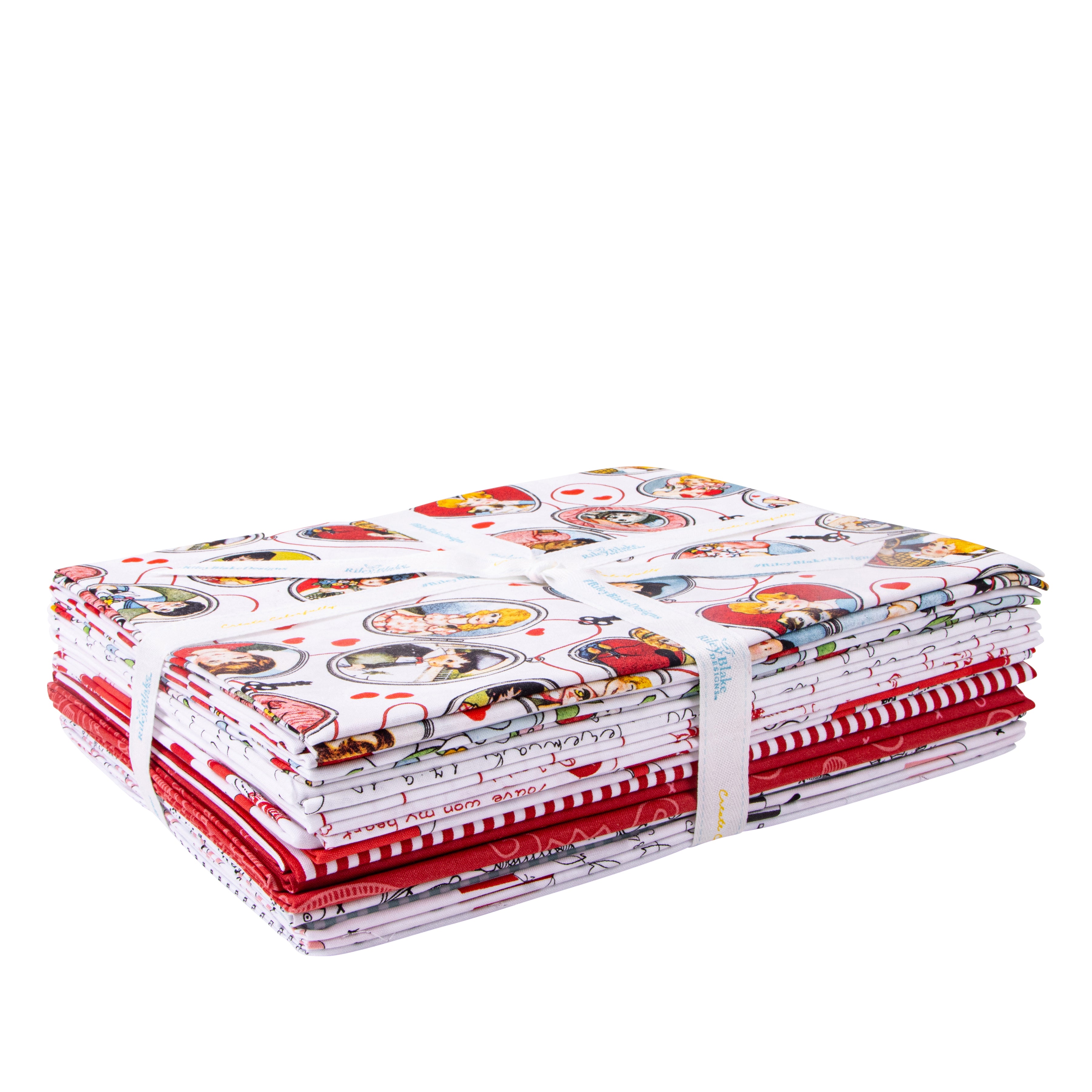 All My Heart | 1-Yard Bundle Red by J. Wecker Frisch for Riley Blake | 15 pcs