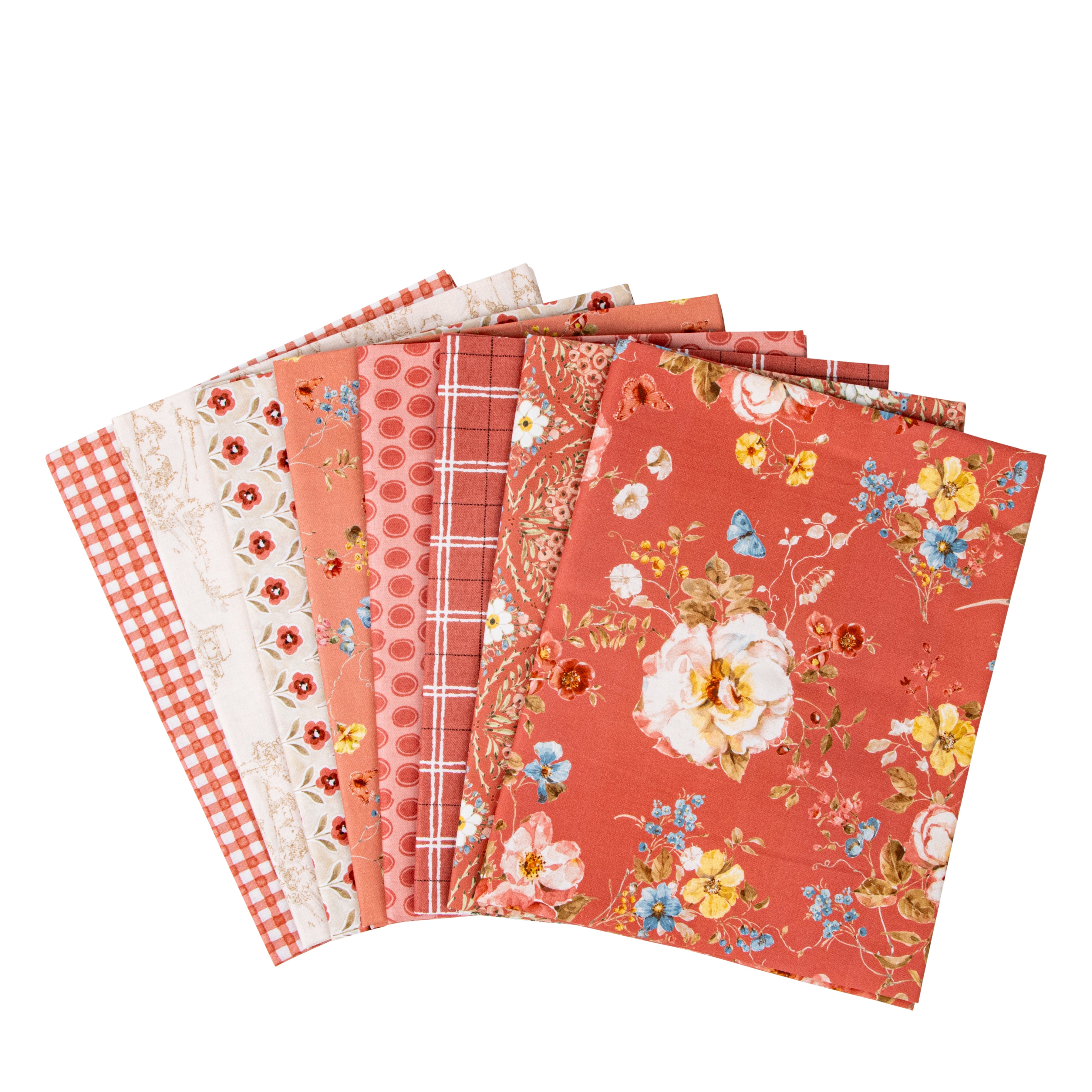 Countryside | 1-Yard Bundle Red by Lisa Audit for Riley Blake | 8 pcs