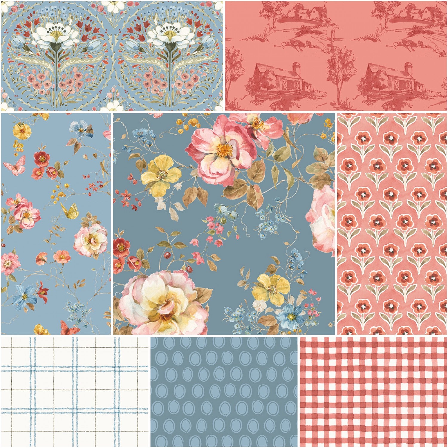 Countryside | 1-Yard Bundle Storm by Lisa Audit for Riley Blake | 8 pcs