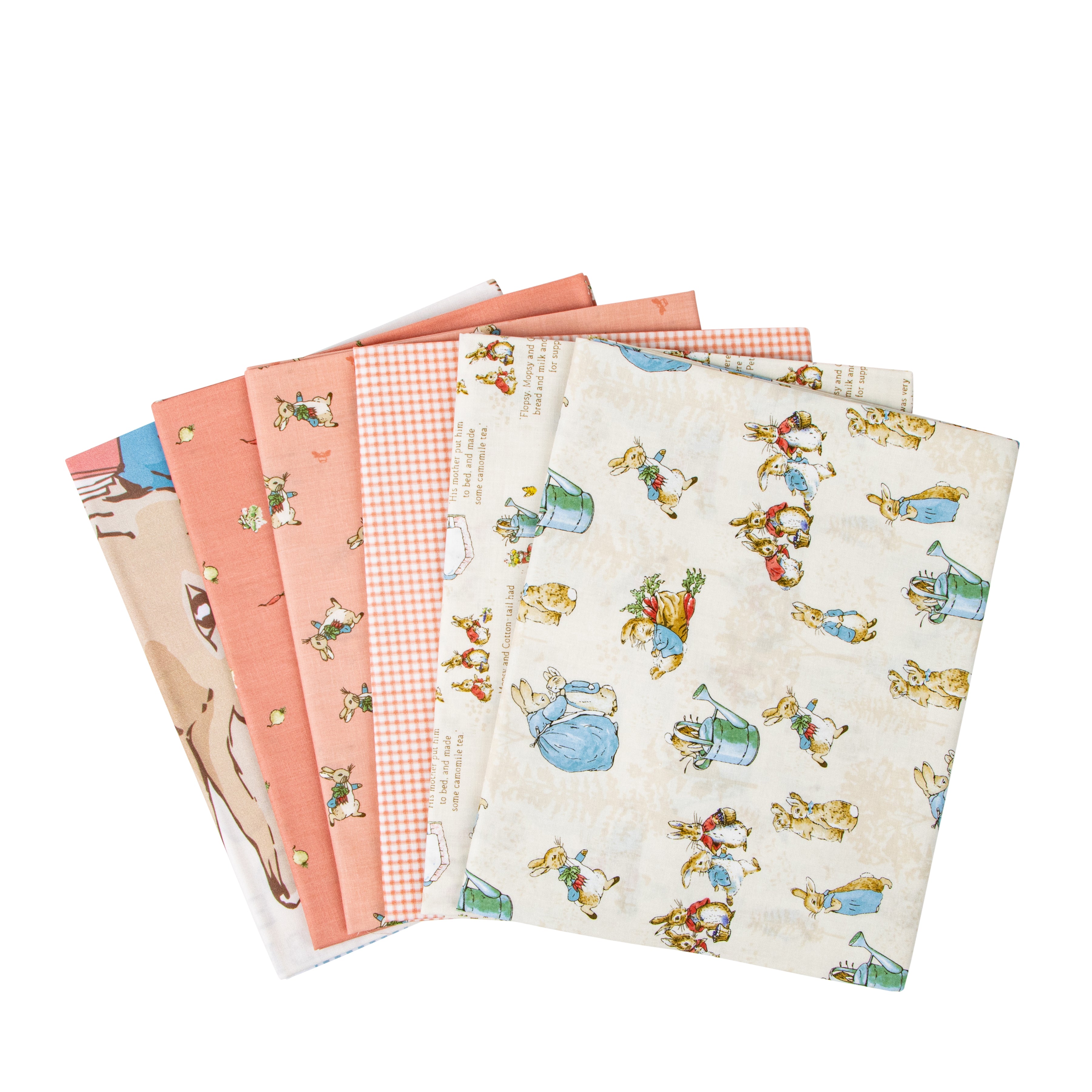 The Tale of Peter Rabbit | 1-Yard Bundle Cream by Beatrix Potter for Riley Blake | 6 pcs