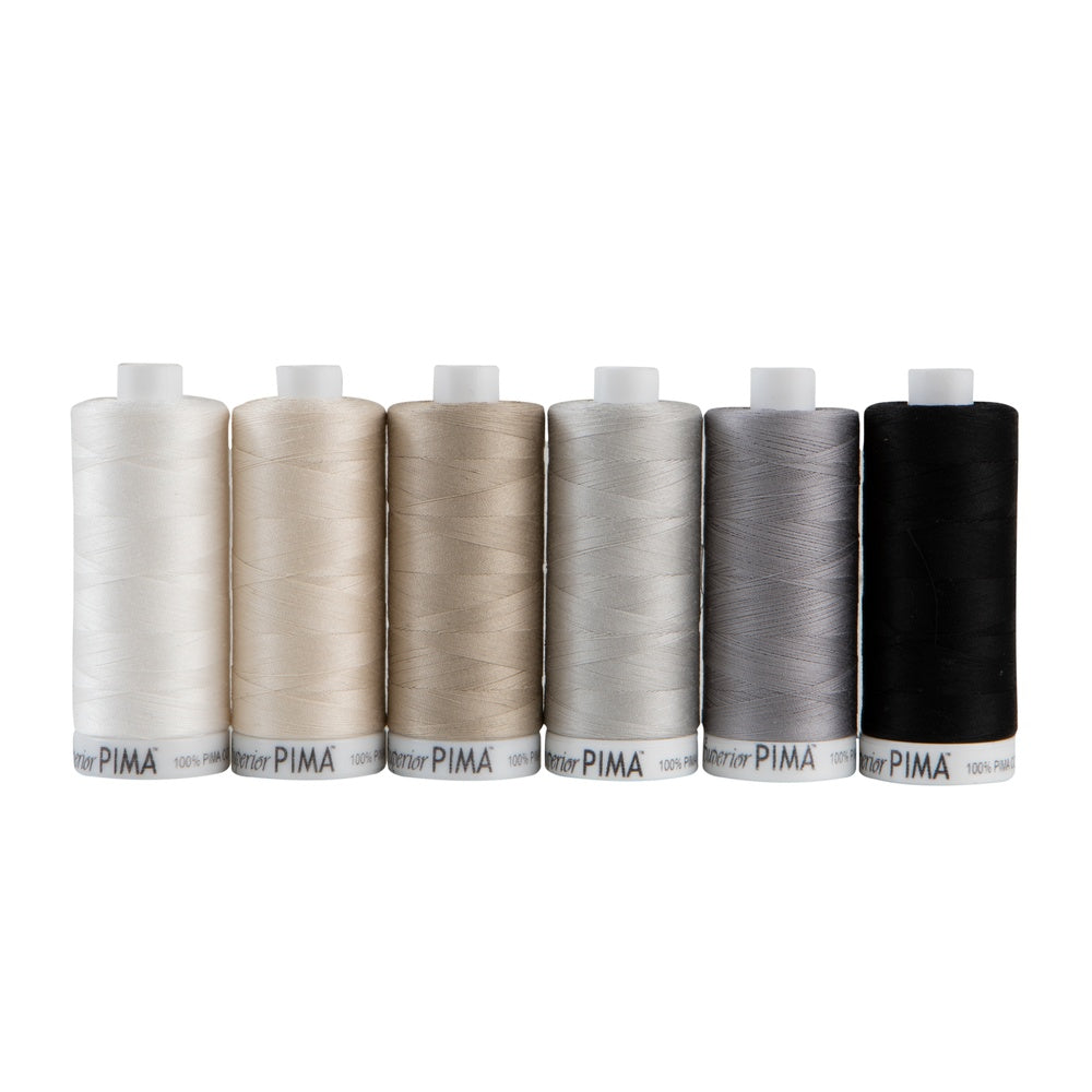 Superior Threads 50wt Pima Cotton 6-spool collection: NEUTRALS