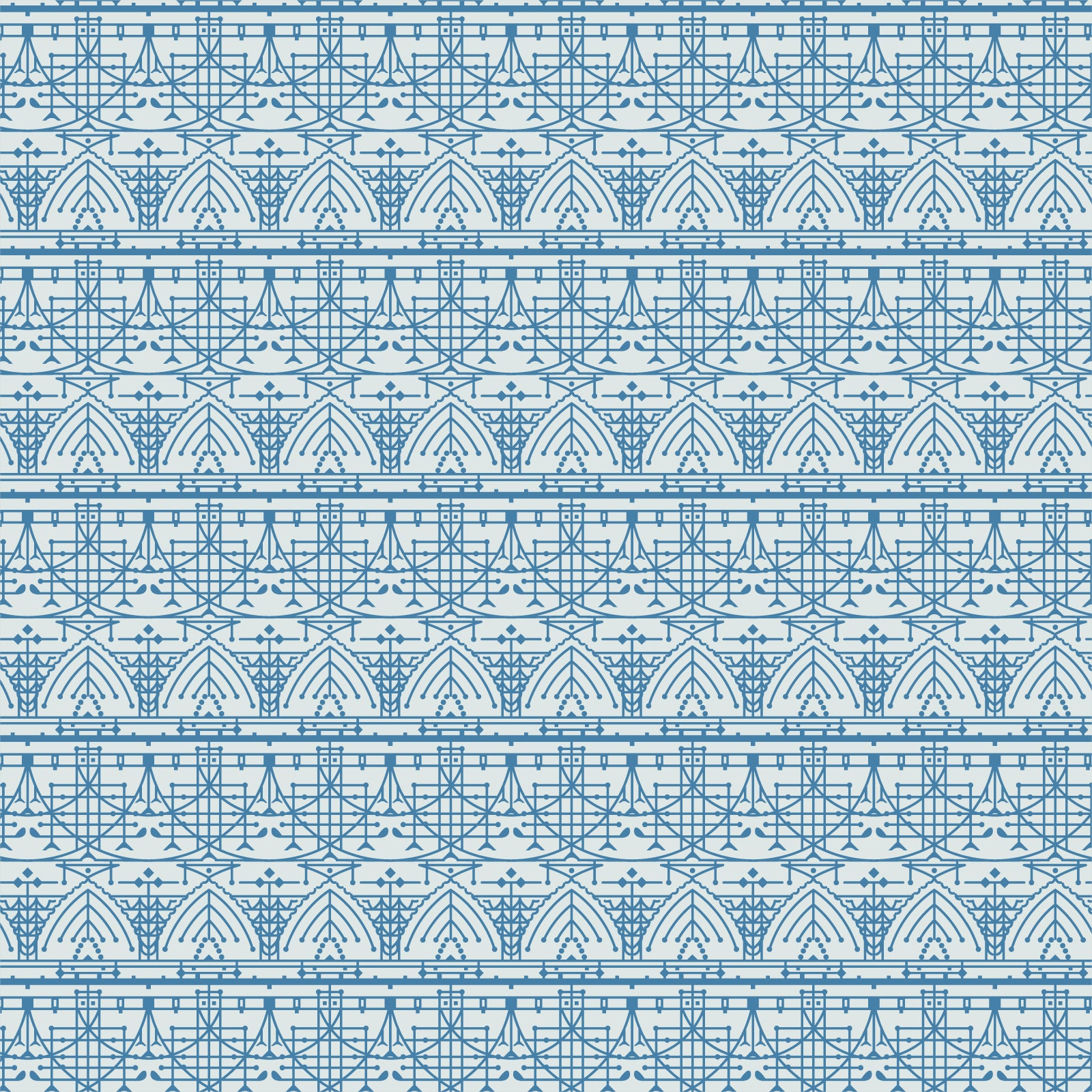 Frank Lloyd Wright Collection by Cloud9 | The House Beautiful Design B - Bluebird (227548) | 100% Organic Cotton