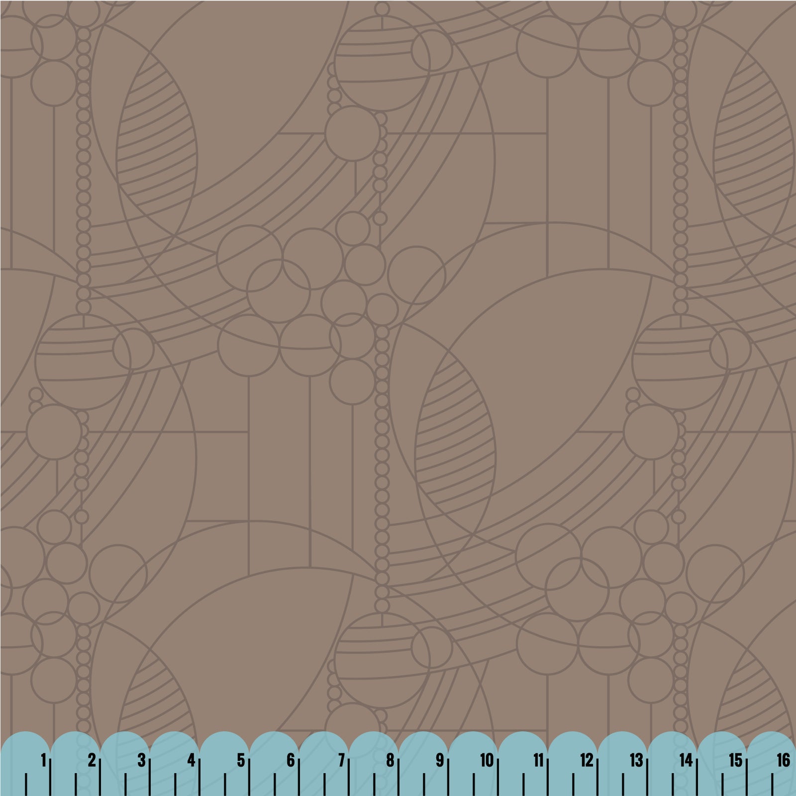 Frank Lloyd Wright Collection by Cloud9 | 108" Quilt Backing | March Balloons - Earth (227557) | 100% Organic Cotton