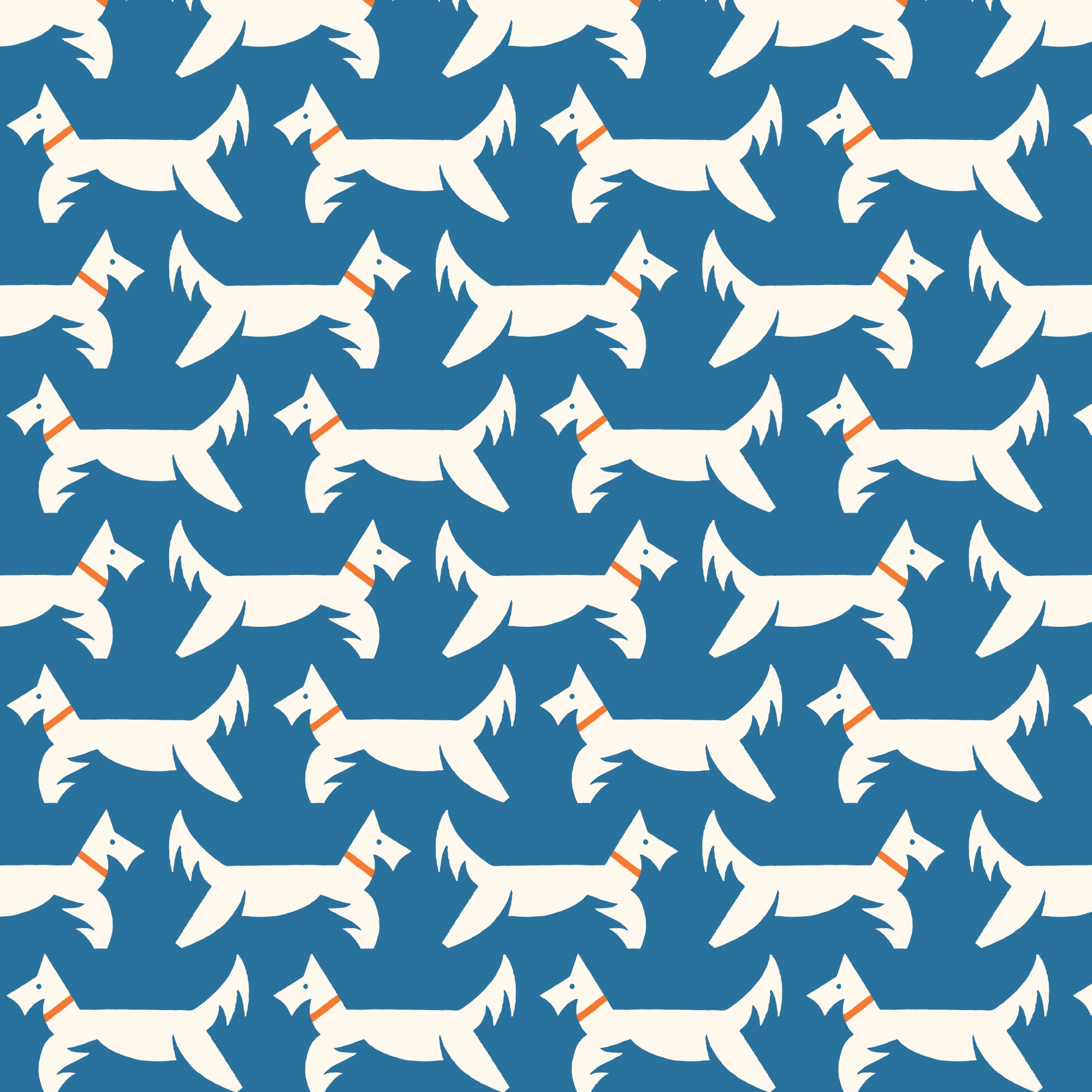 Orchard Deco | A Dog's Life Navy by Ariana Martin for Cloud9 | 227933 | 100% Organic Cotton