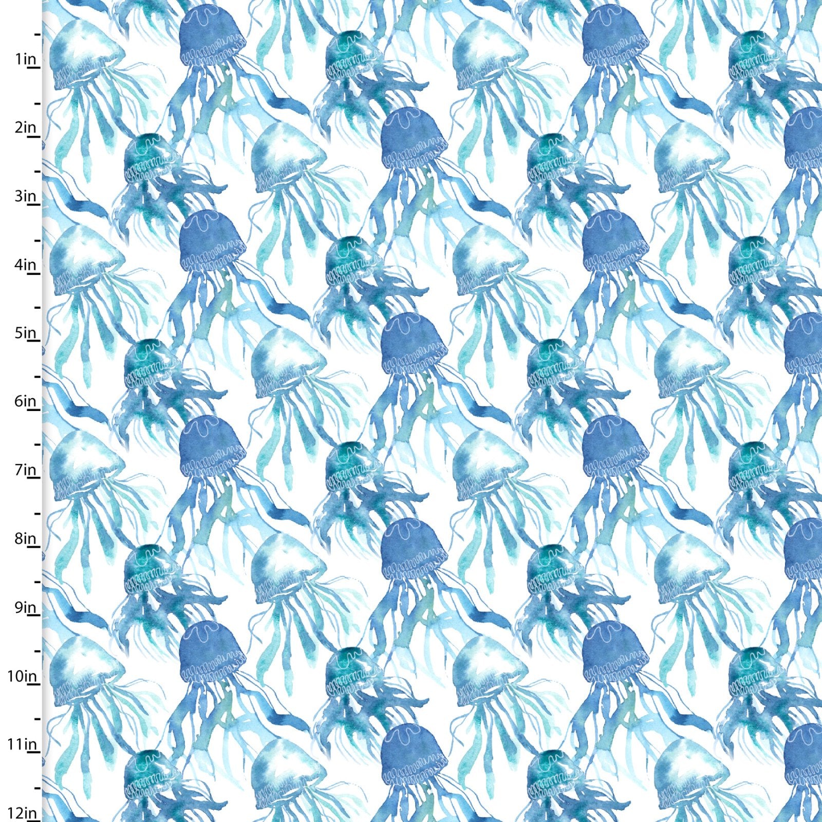 Sandsational | Jellyfish Swarm - White by Michael Moon for 3 Wishes | 22929-WHT