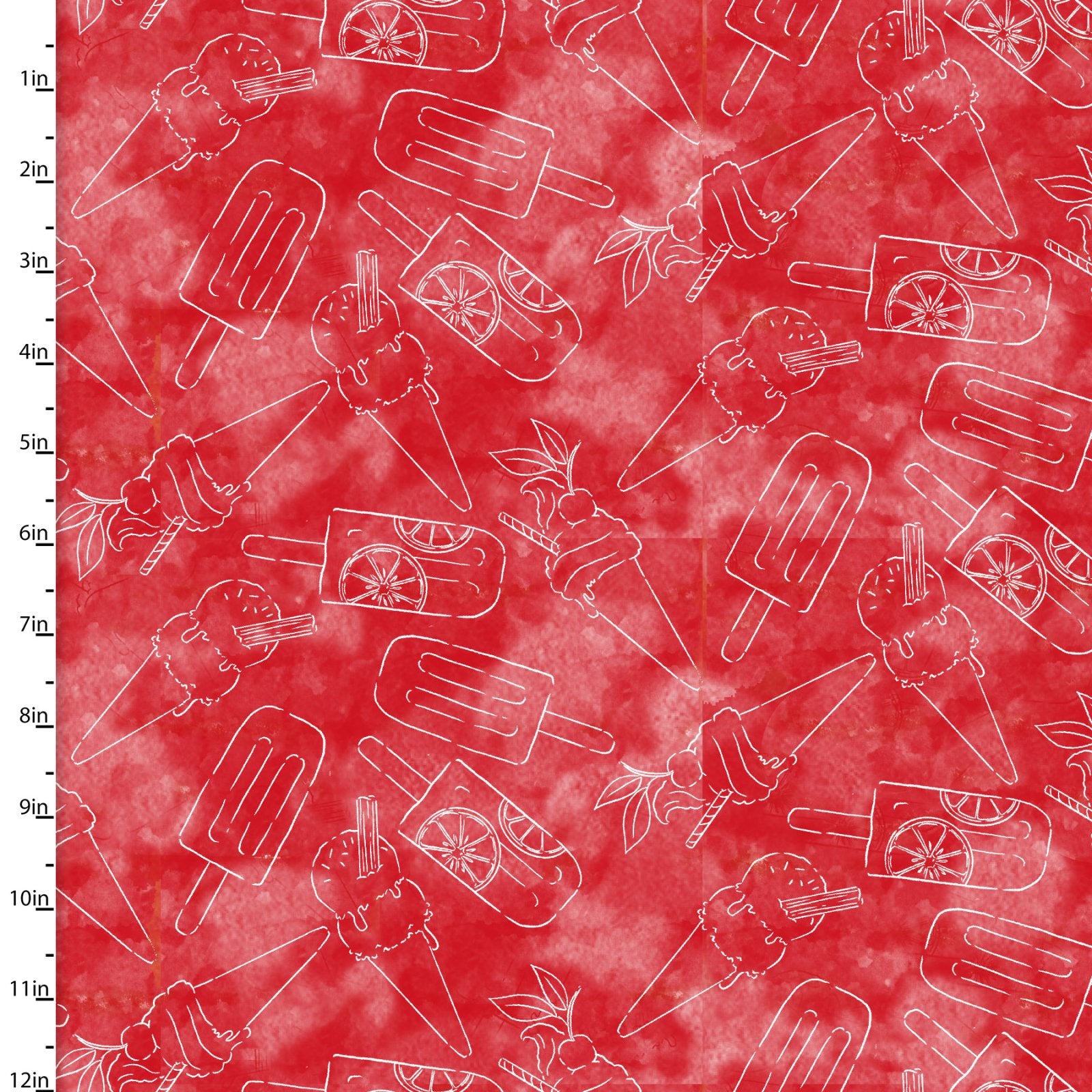 Sweet Summertime | Popsicle Texture Red by Duncan MacDougal for 3 Wishes | 22950-RED