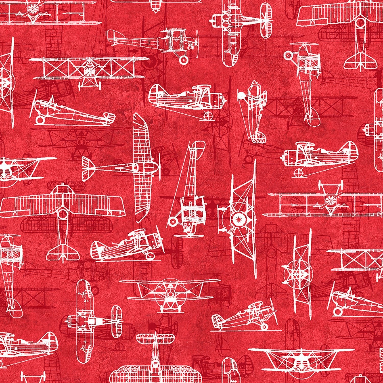 First in Flight | Blueprint Red by Michael Moon for 3 Wishes | 22976-RED