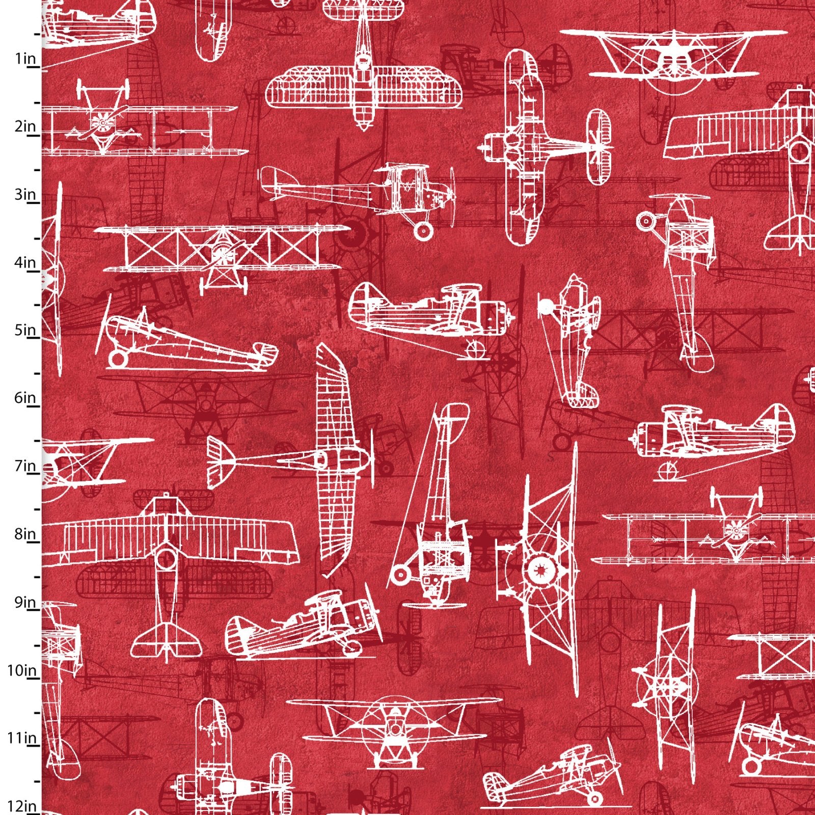 First in Flight | Blueprint Red by Michael Moon for 3 Wishes | 22976-RED