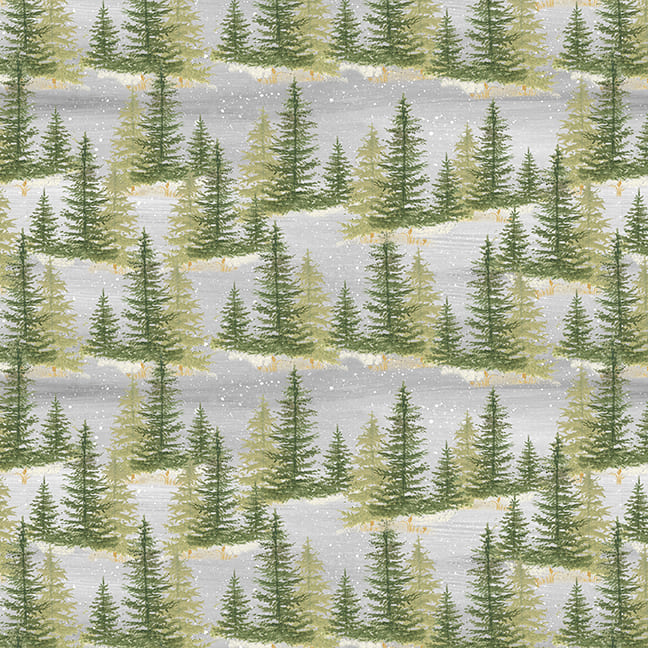 It's Christmas Time | Trees Green by Lisa Kennedy for Blank Quilting | 3466-66