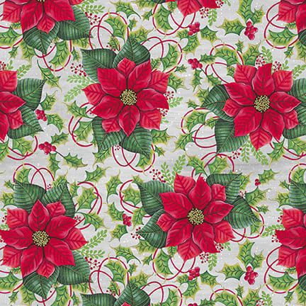 It's Christmas Time | Poinsettias Red by Lisa Kennedy for Blank Quilting | 3468-88