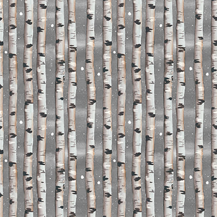 It's Christmas Time | Birch Trees Gray by Lisa Kennedy for Blank Quilting | 3469-90