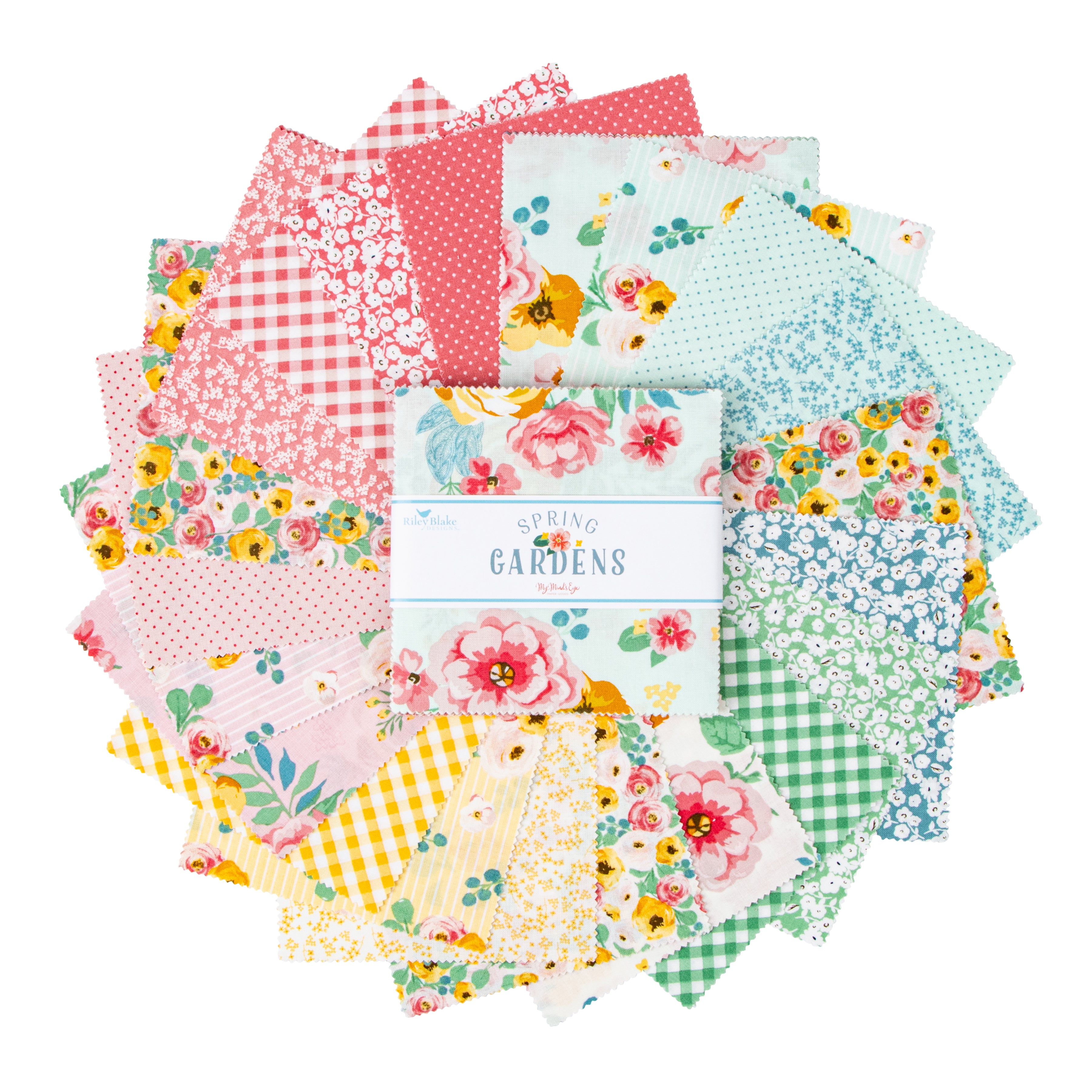 Spring Gardens | 5" Charm Pack by My Mind's Eye for Riley Blake | 42 pcs