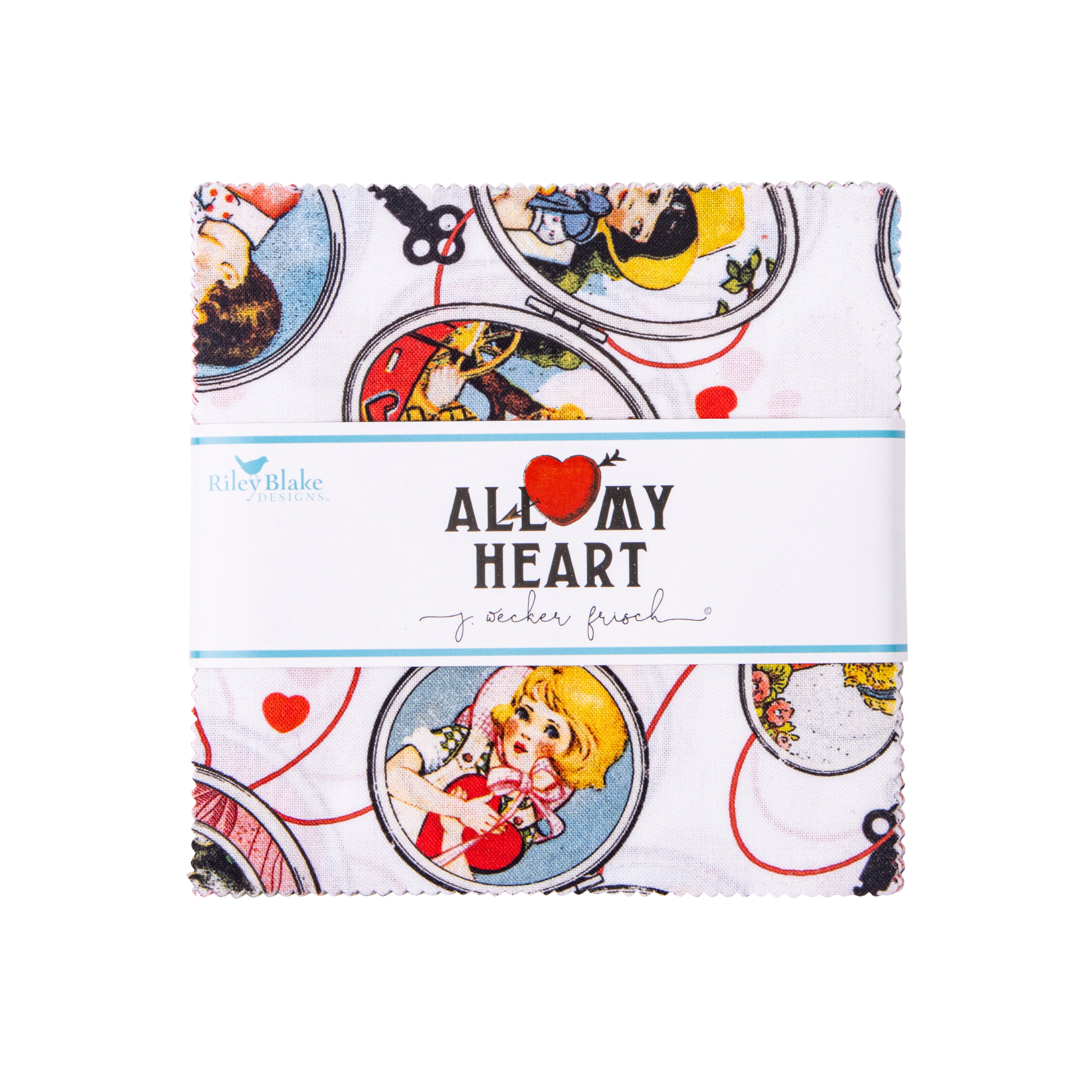 All My Heart | 5" Charm Pack by J. Wecker Frisch for Riley Blake | 42 pcs