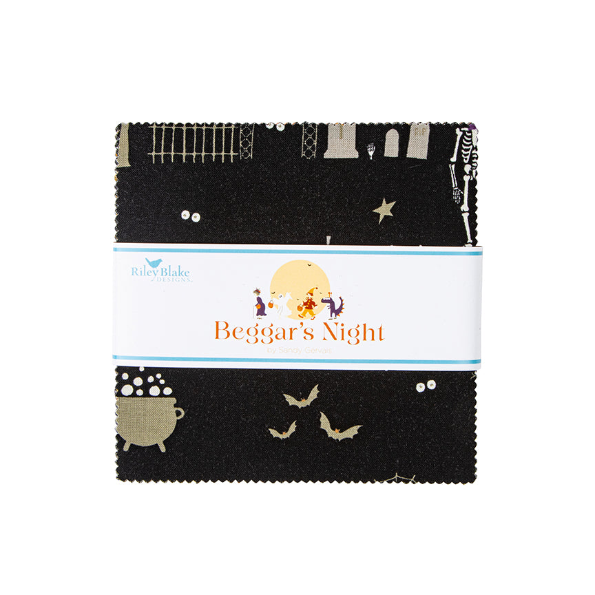 Beggar's Night | 5" Charm Pack by Sandy Gervais for Riley Blake | 42 pcs