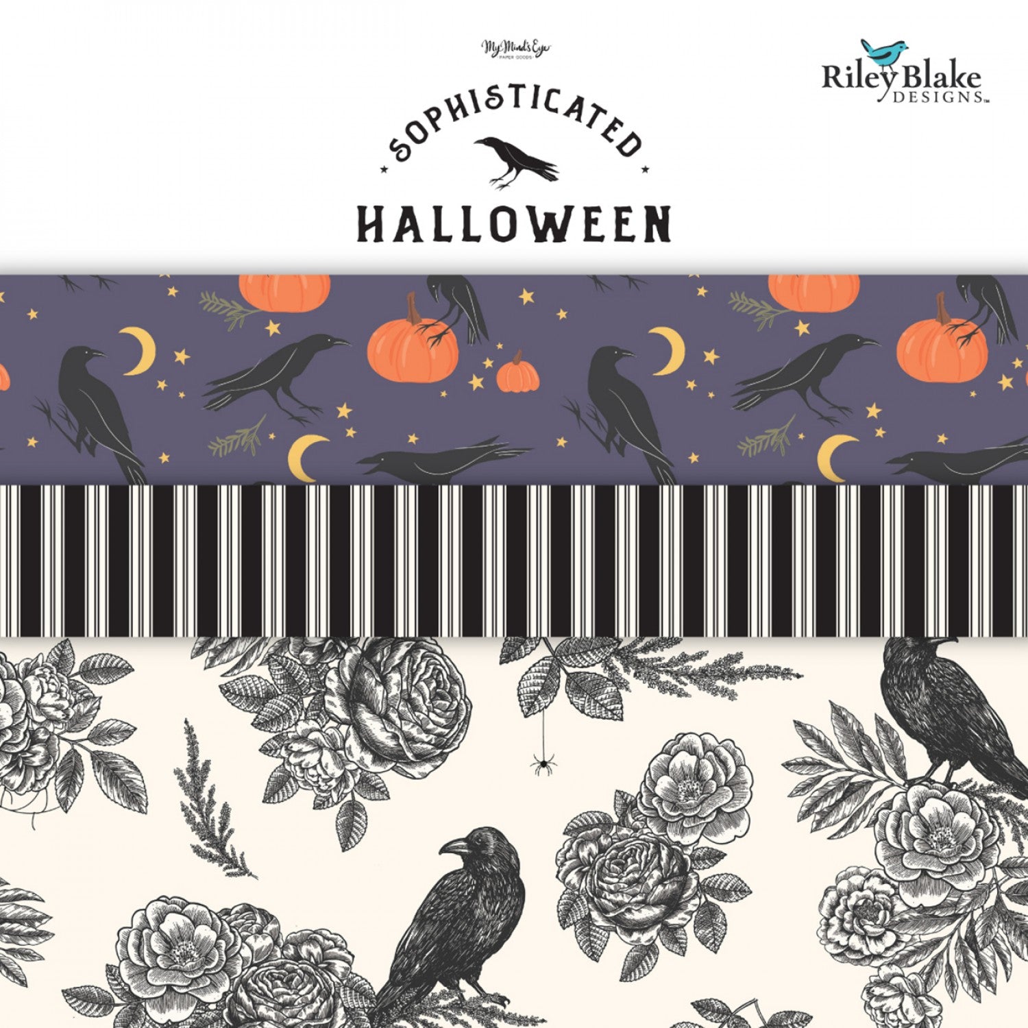 Sophisticated Halloween | Main Cream by My Mind's Eye for Riley Blake | C14620-CREAM