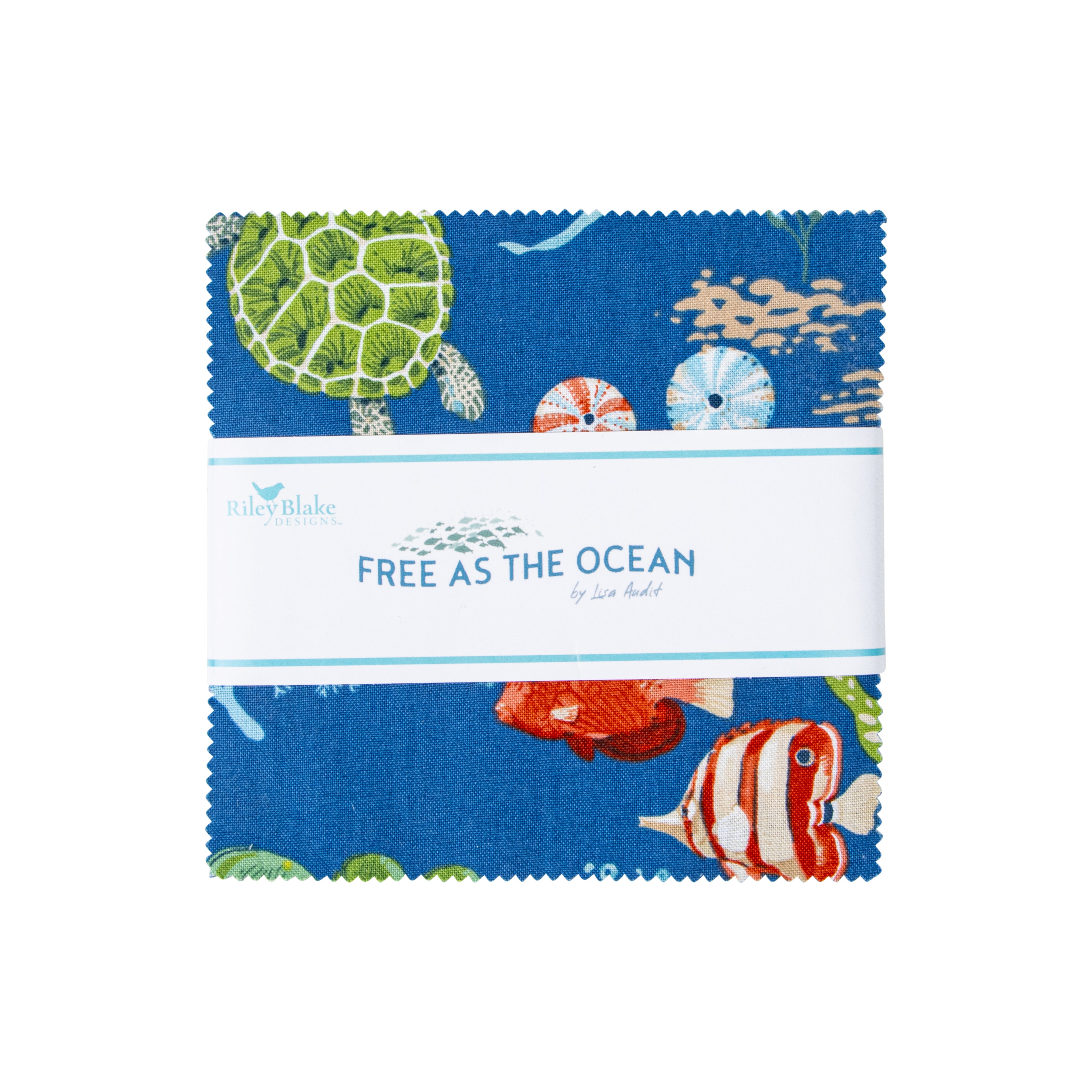 Free as the Ocean | 5" Charm Pack by Lisa Audit for Riley Blake | 42 pcs