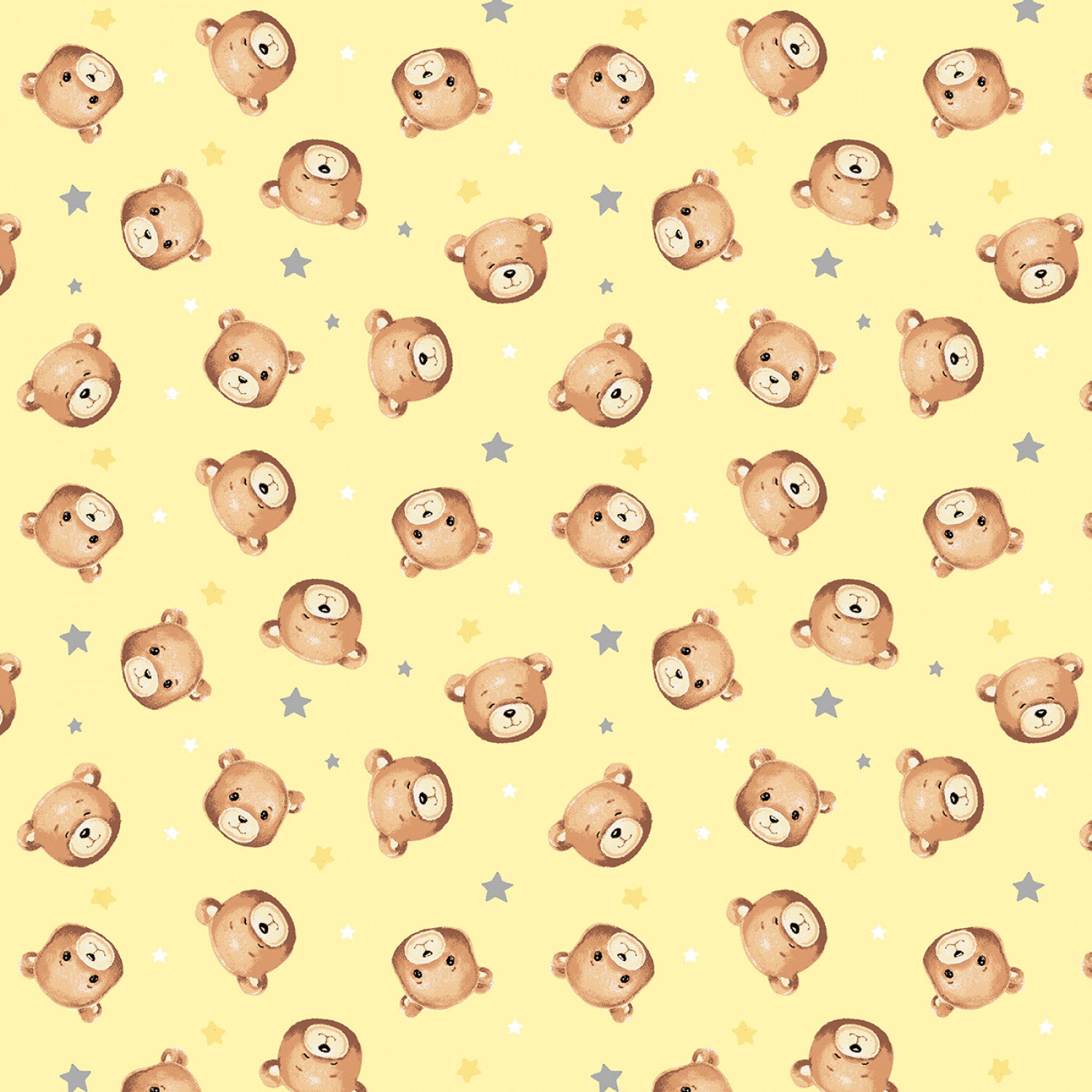 Sweet Dreams | Pale Yellow Baby Bear Flannel by Whistler Studios for Windham | 53873F-4