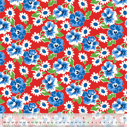 Garden Party | Red Party Petals by Whistler Studios for Windham Fabrics | 53974-1