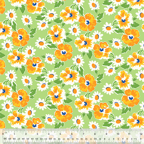 Garden Party | Green Party Petals by Whistler Studios for Windham Fabrics | 53974-3