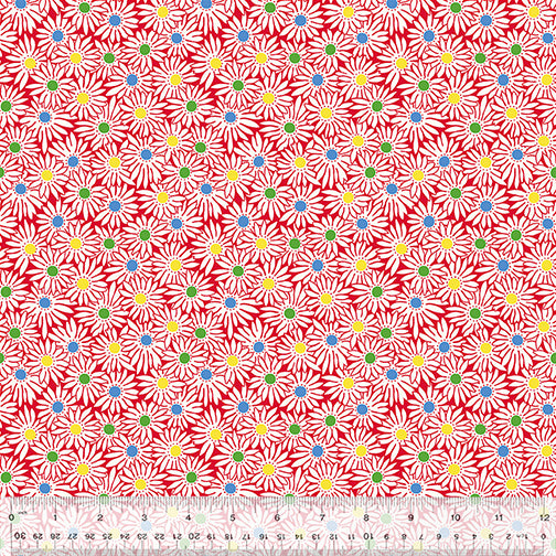 Garden Party | Red Pop Daisy by Whistler Studios for Windham Fabrics | 53977-1