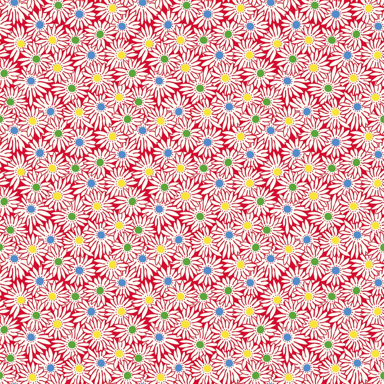 Garden Party | Red Pop Daisy by Whistler Studios for Windham Fabrics | 53977-1