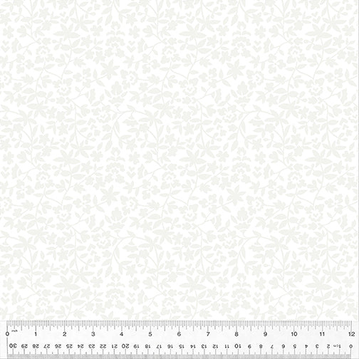 Garden Party | White on White On the Vine by Whistler Studios for Windham Fabrics | 53979-5