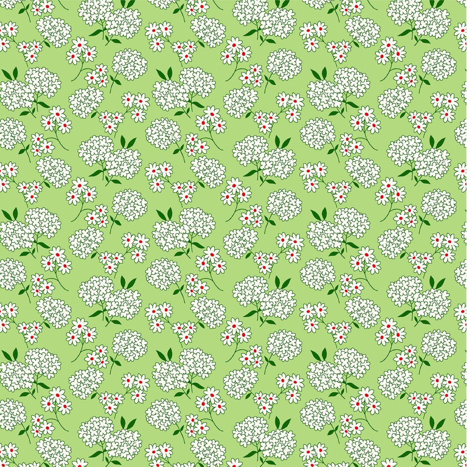 Garden Party | Green Sweetheart Bouquet by Whistler Studios for Windham Fabrics | 53981-3