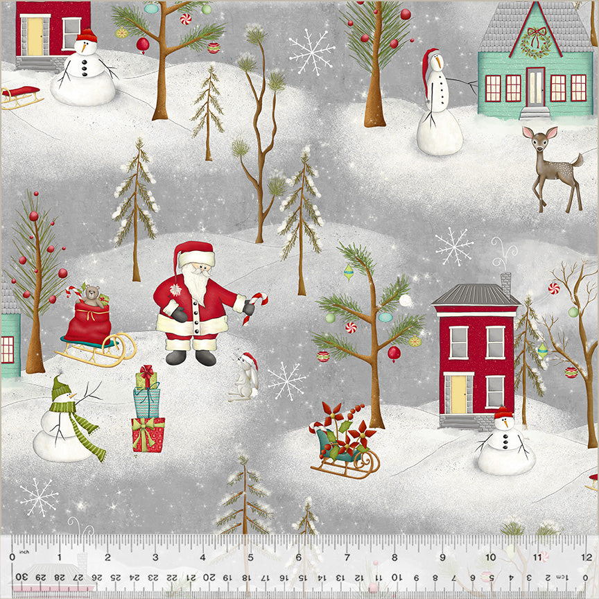 A Very Terri Christmas | Snow Day - Silver by Terri Degenkolb for Windham Fabrics | 54100-3