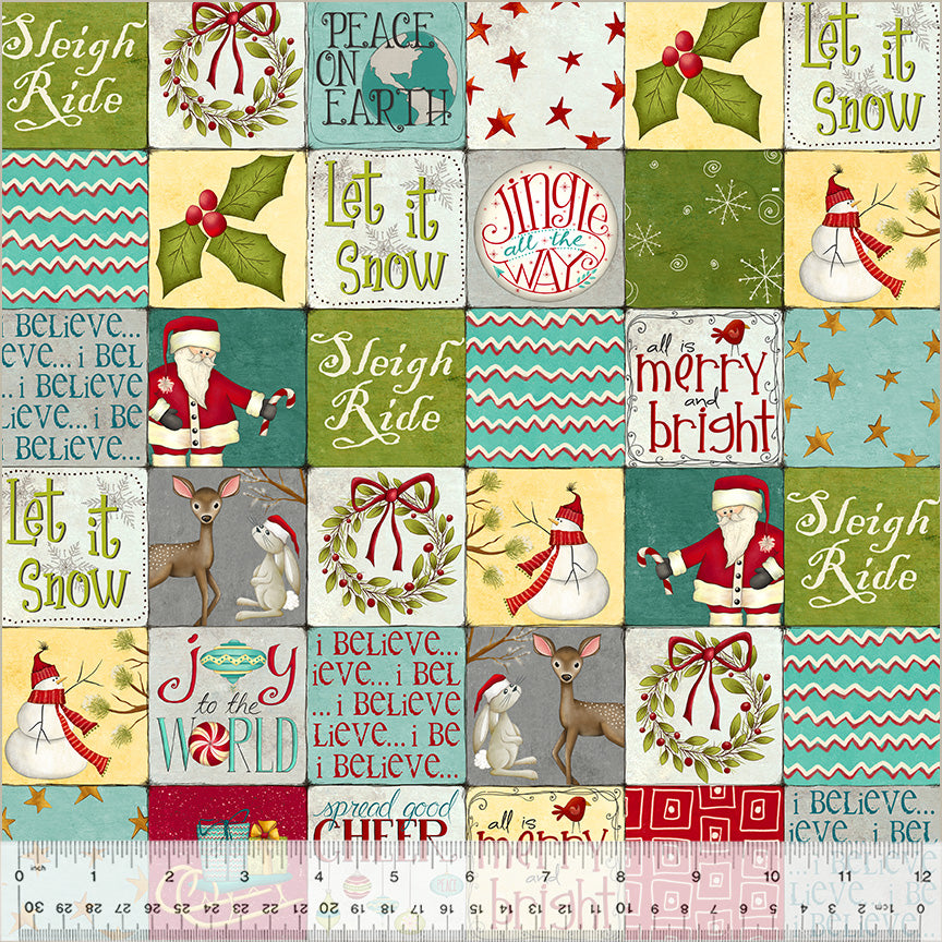 A Very Terri Christmas | Merry Squares Multi by Terri Degenkolb for Windham Fabrics | 54101-1