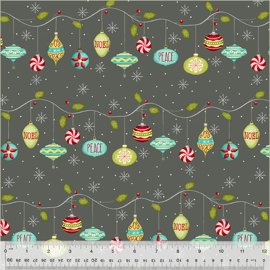 A Very Terri Christmas | Deck the Halls - Coal by Terri Degenkolb for Windham Fabrics | 54102-5