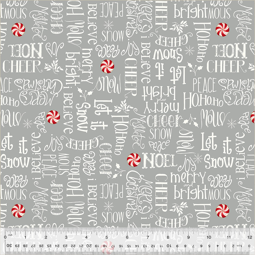 A Very Terri Christmas | Season's Greetings - Silver by Terri Degenkolb for Windham Fabrics | 54103-3