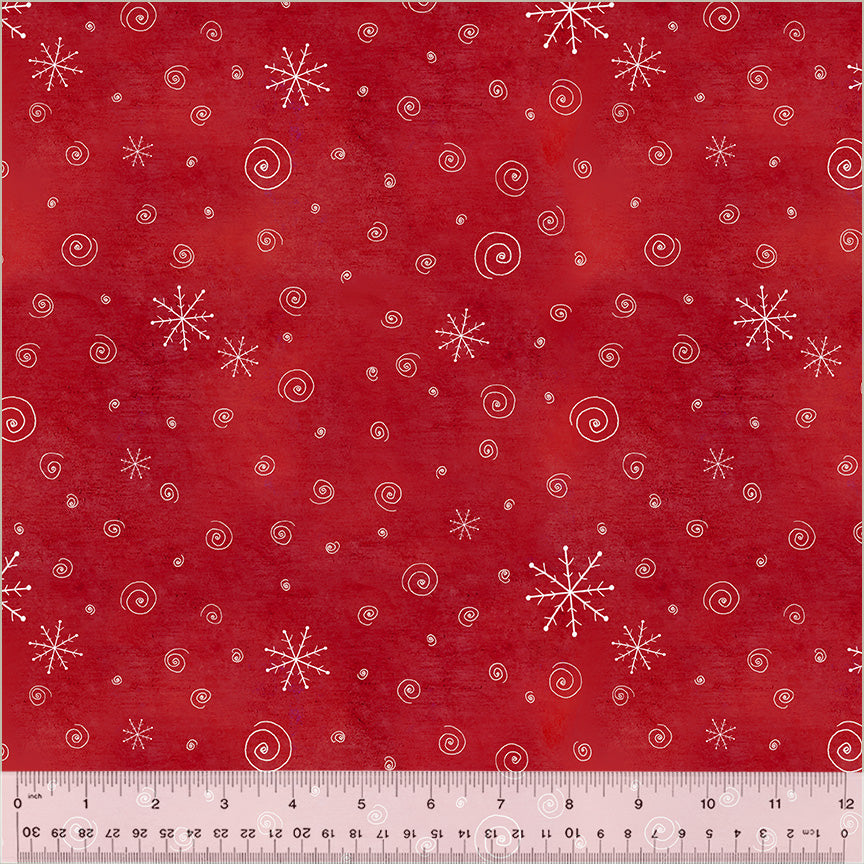 A Very Terri Christmas | Snow Flurries - Red by Terri Degenkolb for Windham Fabrics | 54104-7