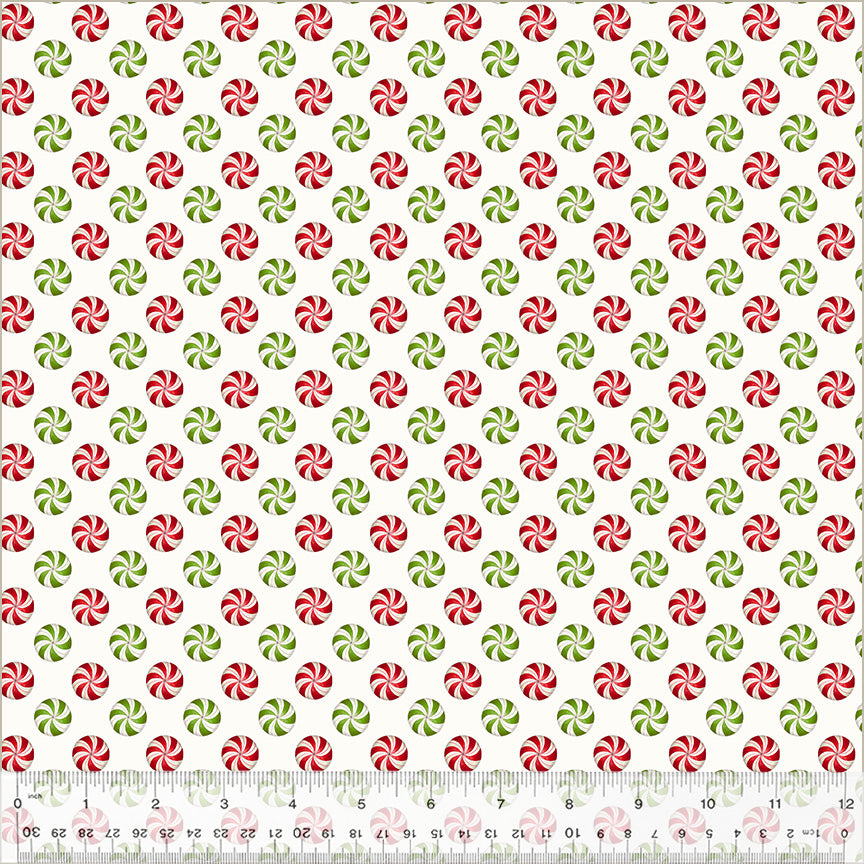 A Very Terri Christmas | Peppermints - Ivory by Terri Degenkolb for Windham Fabrics | 54105-4